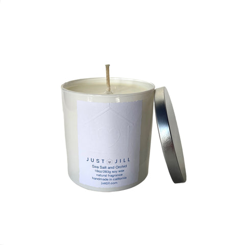 Just Jill Scented Candles-Sea Salt and Orchid and Vanilla Orchid (2 pack)