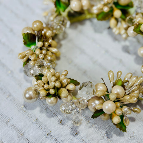 Set of 2 Pearl and Jewel Candle Rings for Just Jill