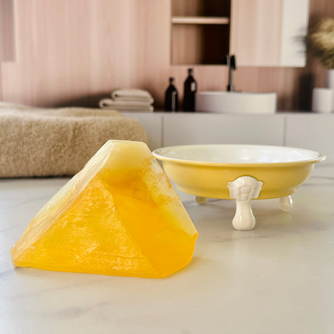 Soap Rocks Enamel Soap Dish with Soap Rock