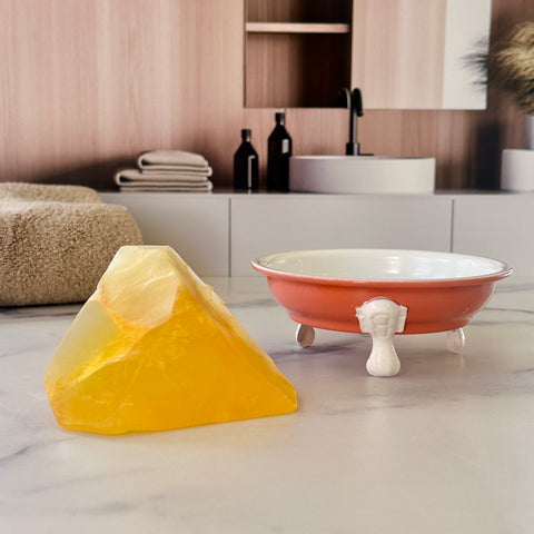 Soap Rocks Enamel Soap Dish with Soap Rock