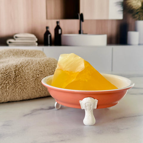 Soap Rocks Enamel Soap Dish with Soap Rock