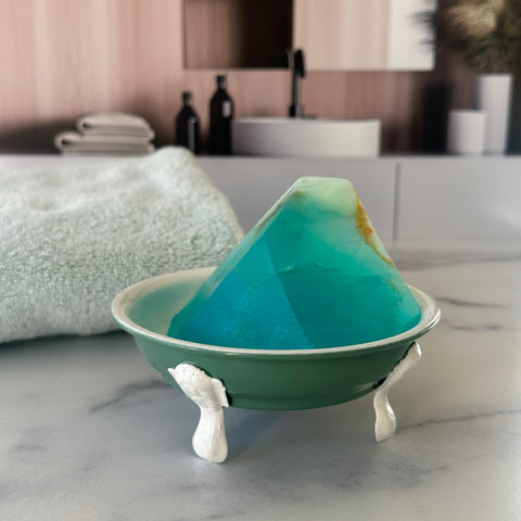 Soap Rocks Enamel Soap Dish with Soap Rock