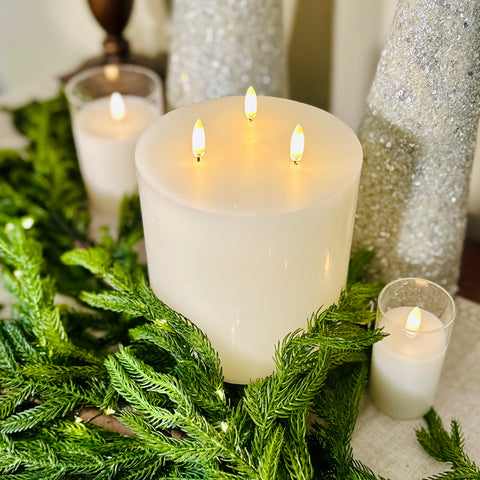 Ivory 6"x 6" Triple Wick Pillar Candle for Just Jill