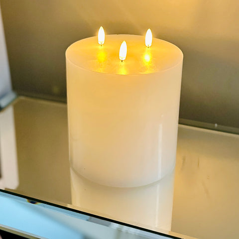 Ivory 6"x 6" Triple Wick Pillar Candle for Just Jill