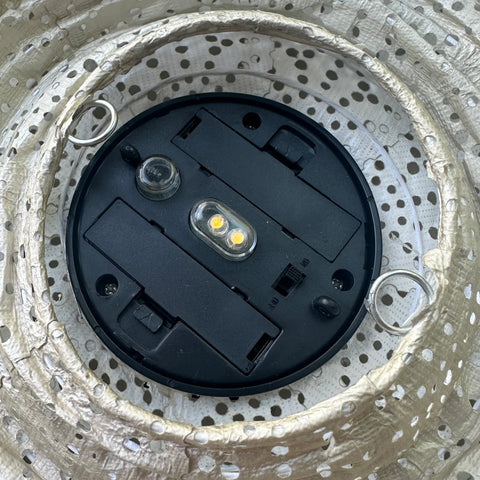 New Edition LUMIZ Battery Powered LED Grey Blue Diamond Lace Lantern