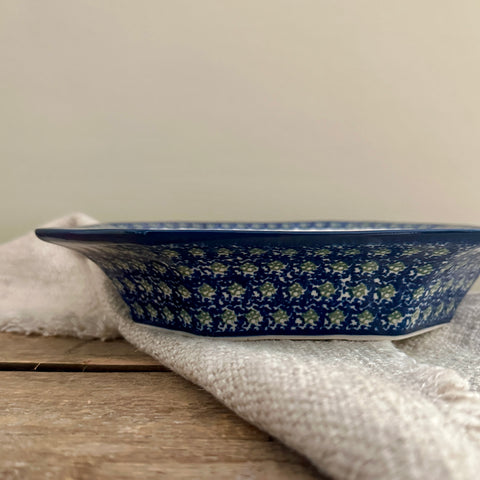 Polish Pottery Signature Rimmed Octagonal Serving Plate