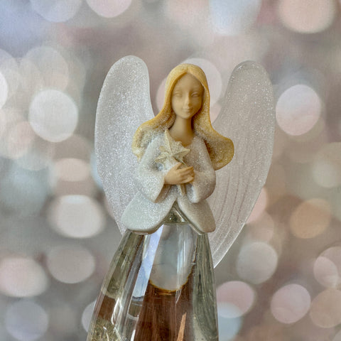 11" Northern Lights Angel With Star for Just Jill