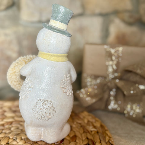 Set of 2 Snowman w/ Bottlebrush Tree and Wreath for Just Jill