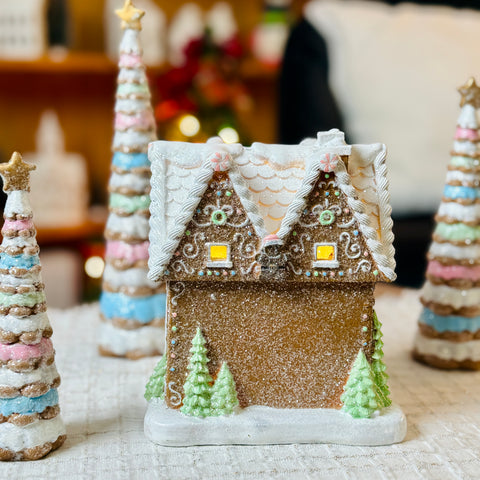 Lighted Gingerbread Bakery House for Just Jill
