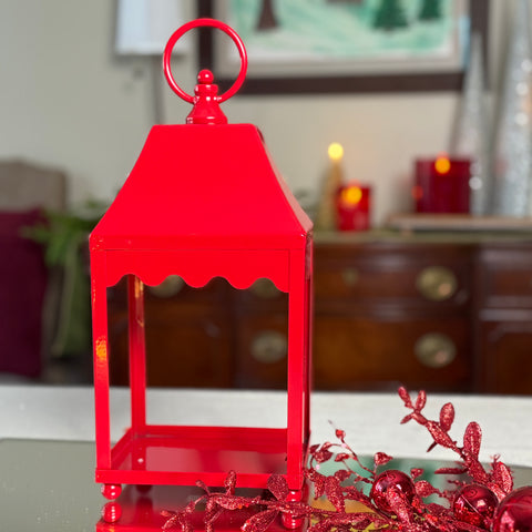 Red Lantern Candle Holder for Just Jill