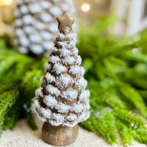 Set of 3 Frosted Pinecone Trees for Just Jill