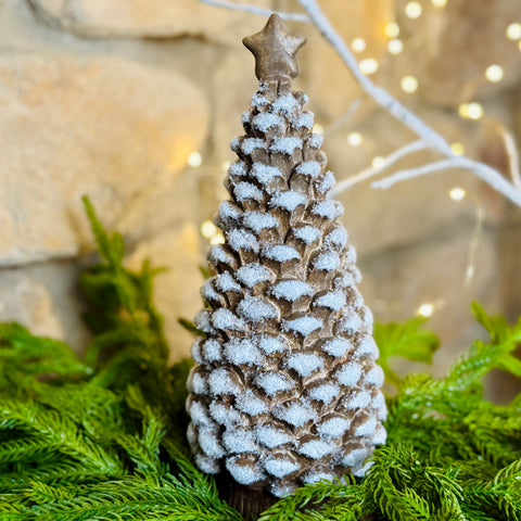 Set of 3 Frosted Pinecone Trees for Just Jill
