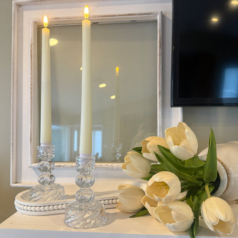 Set of 2 Taper Flameless Candles w/ Remote for Just Jill