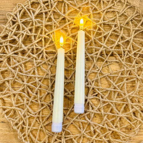 Set of 2 Taper Flameless Candles w/ Remote for Just Jill