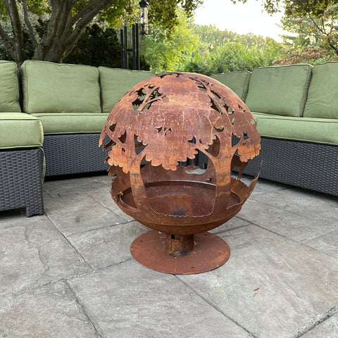 Esschert Designs Large Wildlife Pattern Fire Sphere
