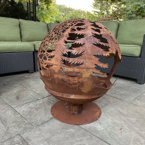 Esschert Designs Large Wildlife Pattern Fire Sphere