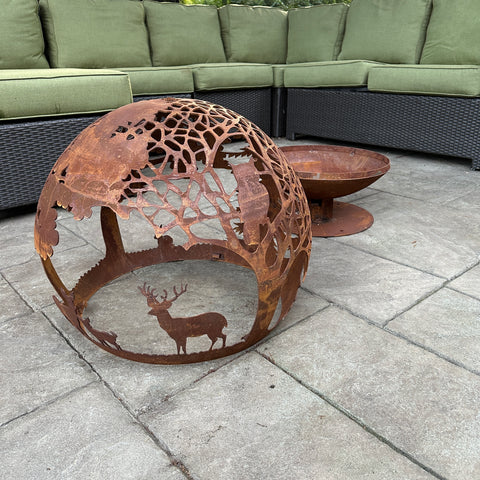 Esschert Designs Large Wildlife Pattern Fire Sphere