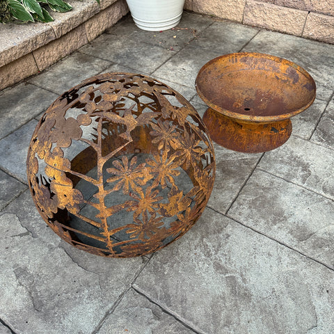 Esschert Designs Large Garden Pattern Fire Sphere