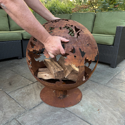 Esschert Designs Large Wildlife Pattern Fire Sphere