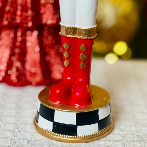 Set of 2 13" Red, Black and White Nutcrackers for Just Jill