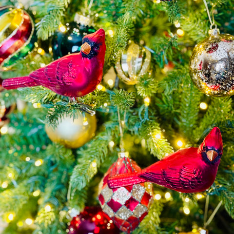 Set of 2 Cardinal Clip-On Ornaments for Just Jill-BOGO OFFER