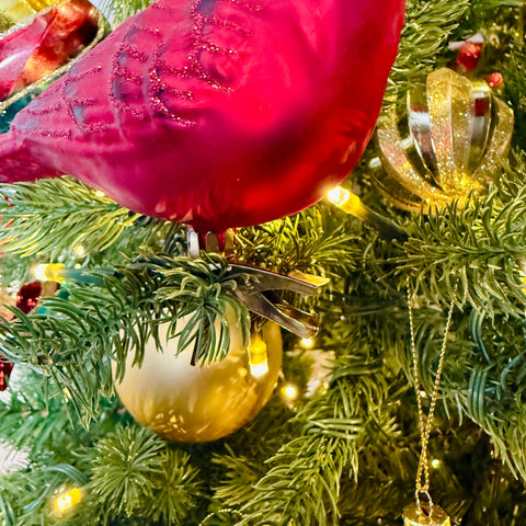 Set of 2 Cardinal Clip-On Ornaments for Just Jill-BOGO OFFER