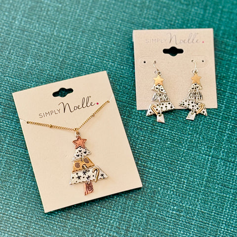 Novelty Holiday Earring and Necklace Set For Just Jill
