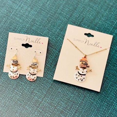 Novelty Holiday Earring and Necklace Set For Just Jill