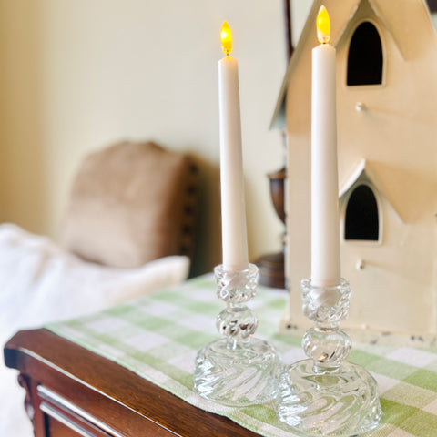 Set of 2 Taper Flameless Candles w/ Remote for Just Jill