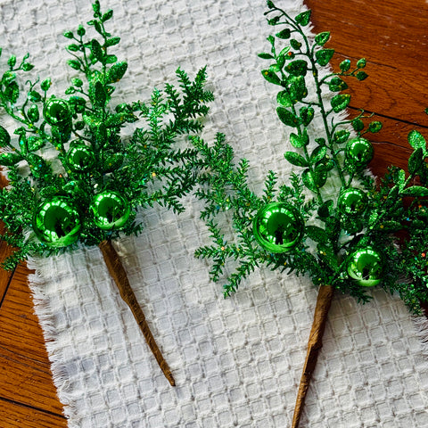 Set of 2 18" Glitter Ball Berry Sprays BOGO OFFER