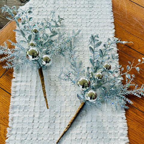 Set of 2 18" Glitter Ball Berry Sprays BOGO OFFER