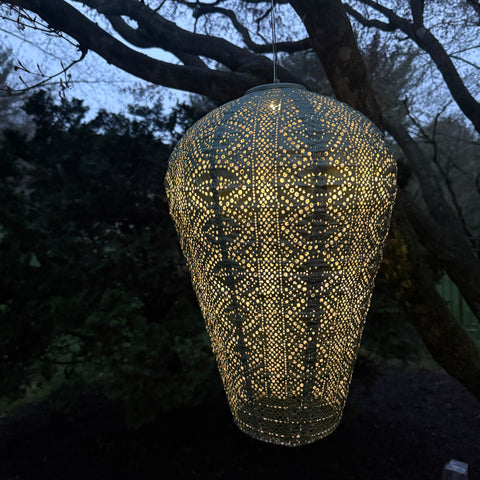 New Edition LUMIZ Battery Powered LED Oversized Sage Green Balloon Lantern