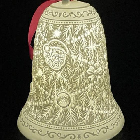 Luumii Lights Porcelain Christmas Bell Ornament