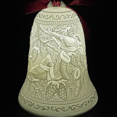 Luumii Lights Porcelain Christmas Bell Ornament