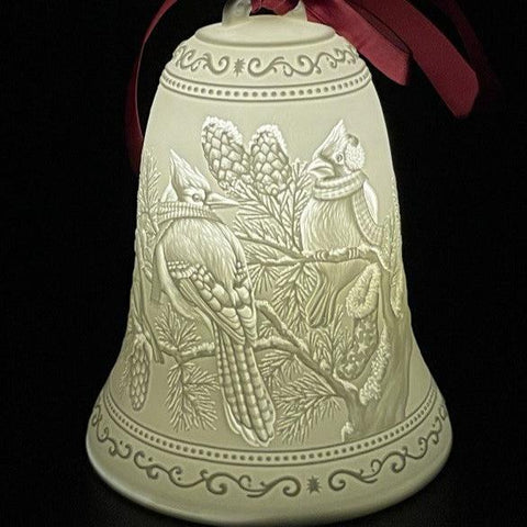 Luumii Lights Porcelain Christmas Bell Ornament