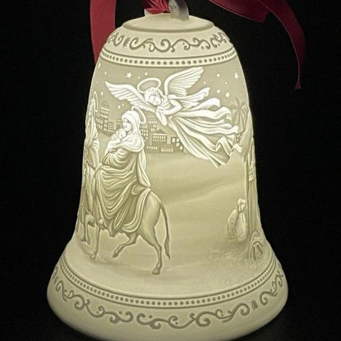 Luumii Lights Porcelain Christmas Bell Ornament