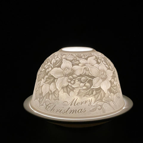 Luumii Lights Holiday Motif Porcelain Dome w/ LED Base
