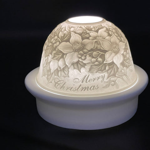 Luumii Lights Holiday Motif Porcelain Dome w/ LED Base