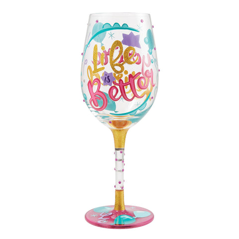 Lolita Life When Retired Hand-Painted Wine Glass
