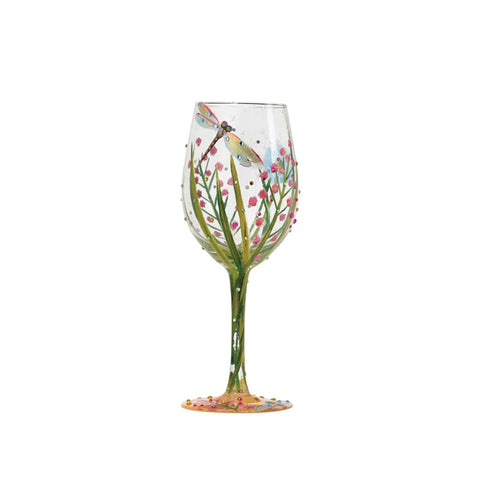 Lolita Dragonfly Summer Hand-Painted Wine Glass