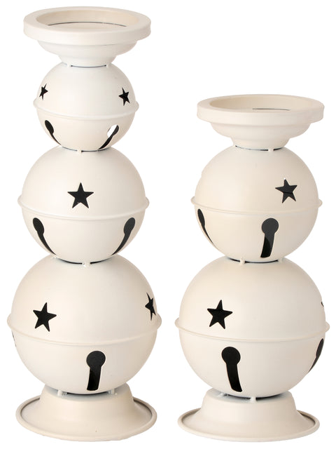 Set of 2 Jingle Bell Candle Holders for Just Jill