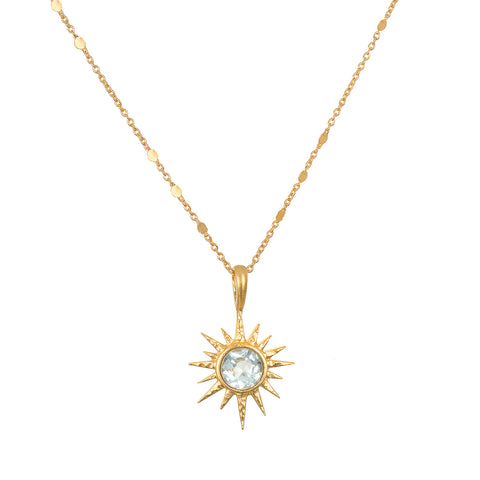 Satya North Star Blue Topaz Starburst Necklace