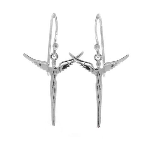 Steven Lavaggi Sterling Silver Petite Angel Earrings