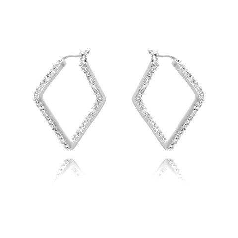 Danny Newfeld Geometric Inside Outside Hoop Earrings