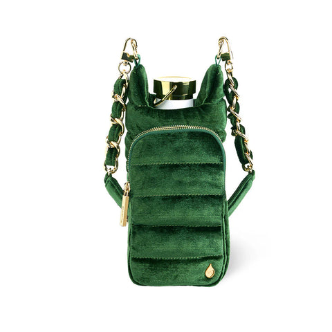 Velvet  Emerald HydroBag® with Velvet and Gold Chain Strap