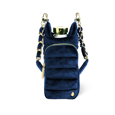 Velvet Navy HydroBag® with Velvet and Gold Chain Strap
