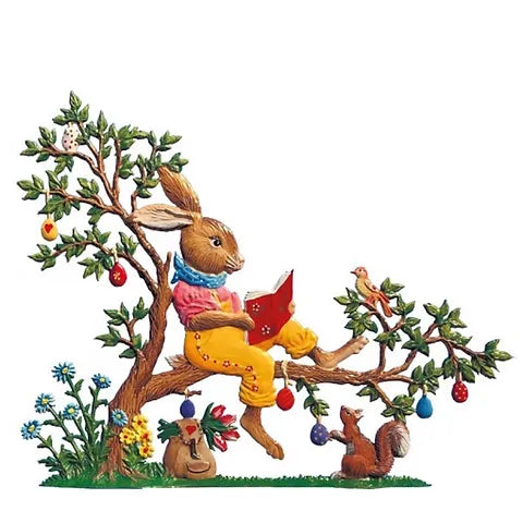 On A Country Road Hand Painted German Pewter Figurine