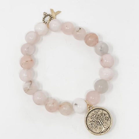PowerBeads by jen Petites Tree of Life Breast Cancer Awareness Bracelet