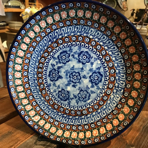 Polish Pottery Signature Dinner/Wall Hanging Plate