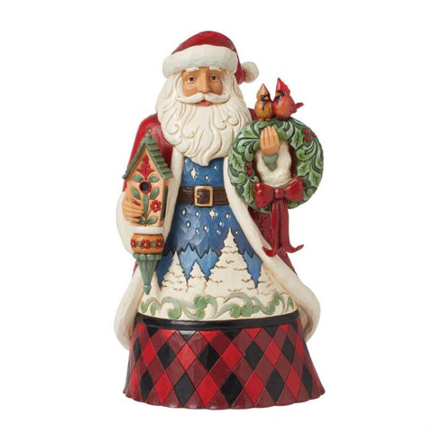 Jim Shore Limited Signed Edition Highland Glen Santa w/ Bird House